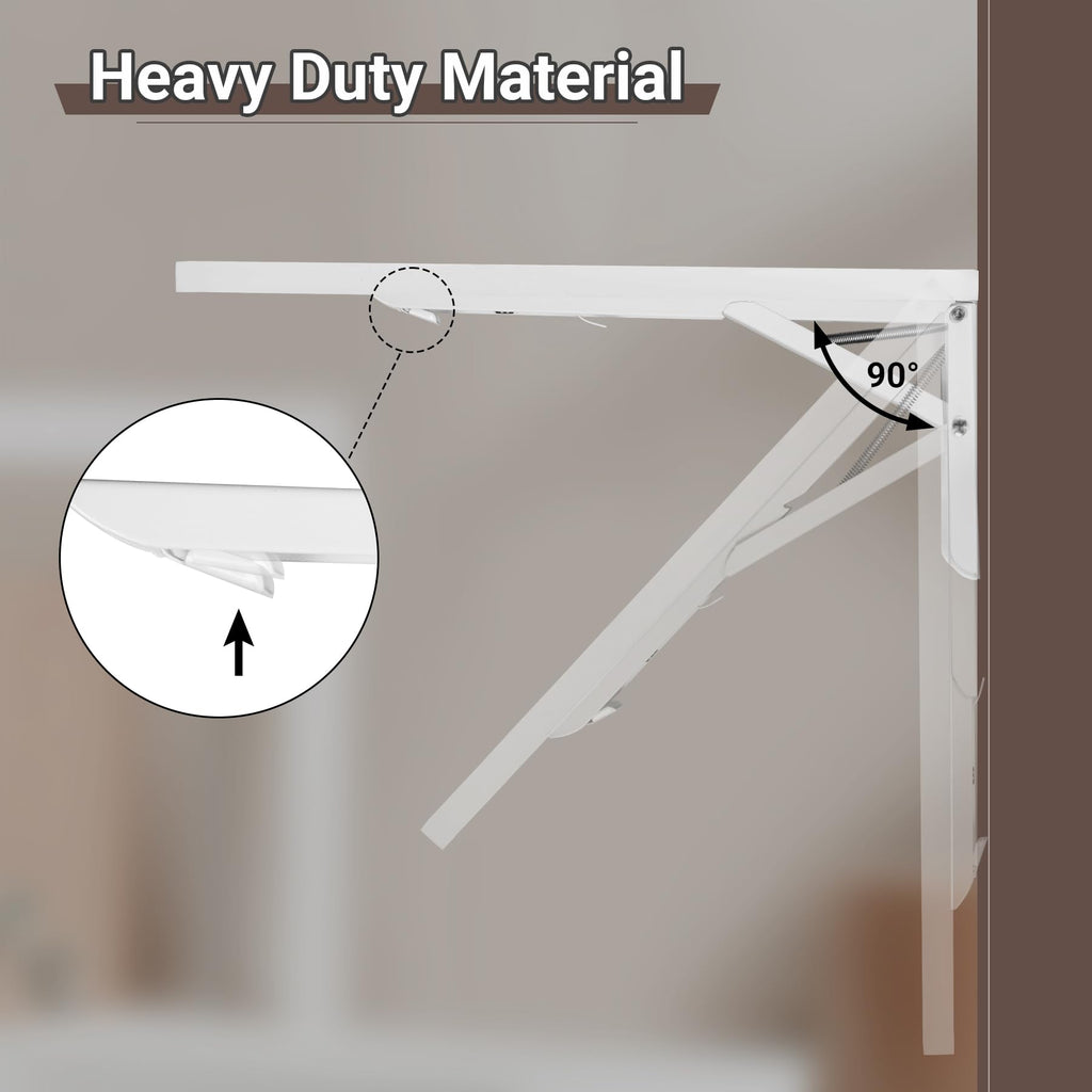 Wall Mounted Folding Table 47.2"L x 19.7"W, White