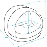 Cat Bed for Indoor Cat, Domed Tent House with Removable Pillow, Covered Cat Cave for Small Dog