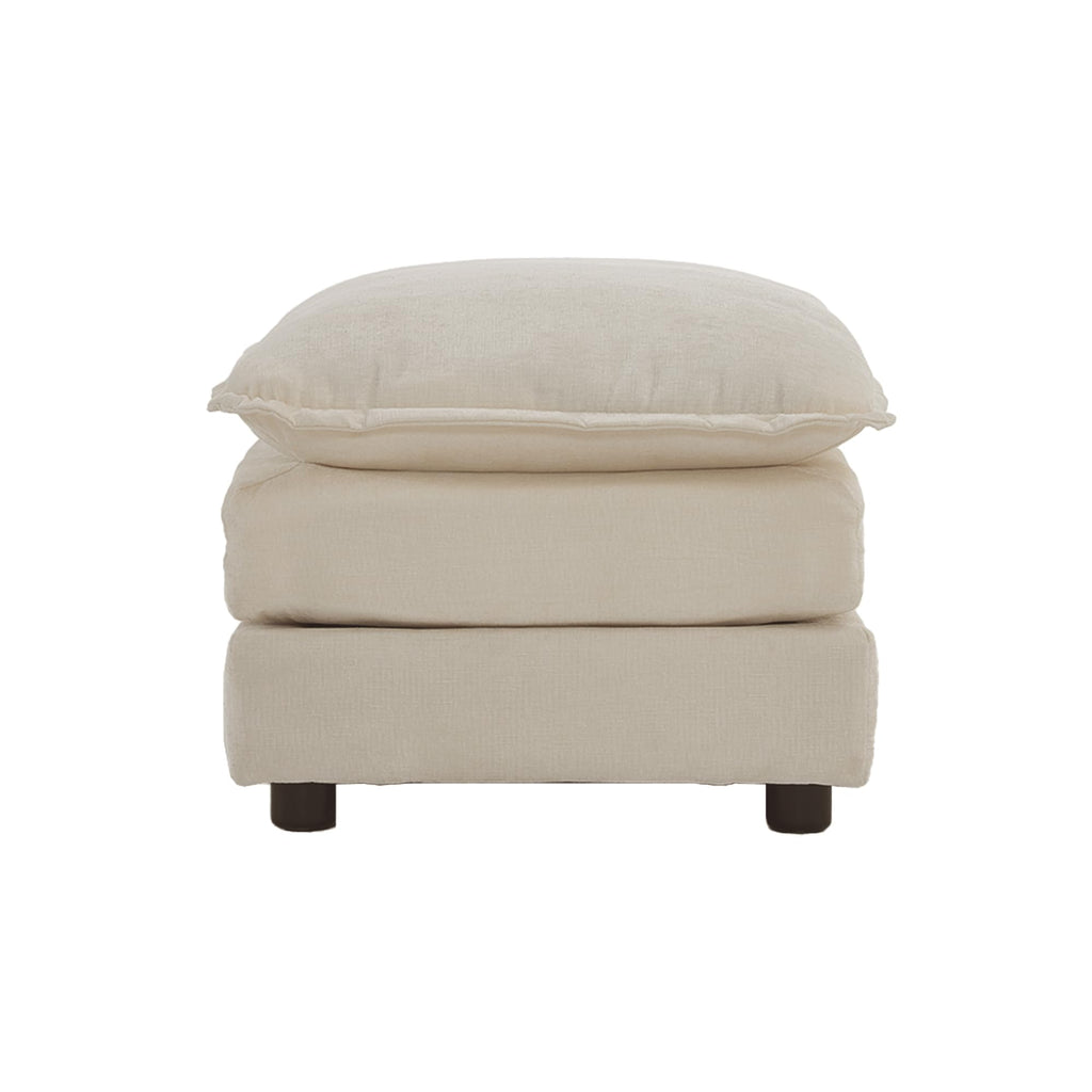 Chenille Upholstered Couches Ottoman for Modular Sectional Sofa, Light Coffee