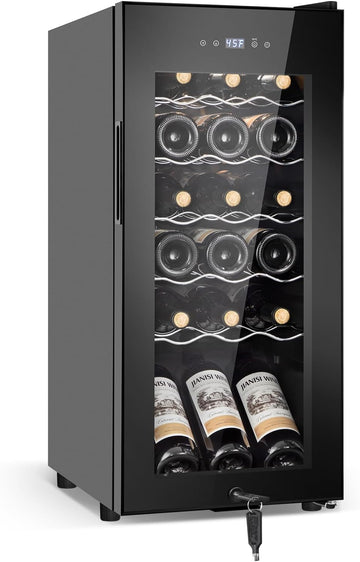 24 Inch Wine and Beverage Refrigerator, Dual Zone Wine Beverage Cooler 24" with French Door