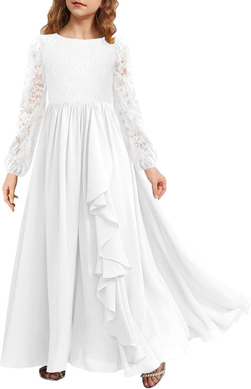 Formal Long Sleeve Flower Girl Dress for Wedding Party