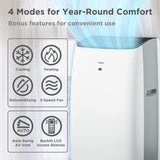 Greenland 14,000 BTU Portable Air Conditioner and Heater, Dehumidifier and Fan, 4-in