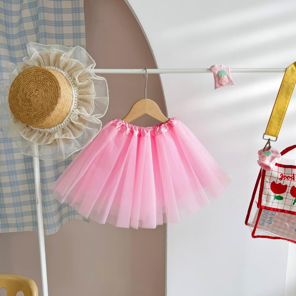 5 Pack Tutu Skirt for Ballet Dance Tutus with Hairbows