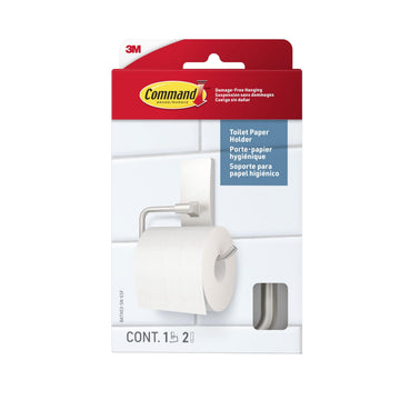 Toilet Paper Holder, Satin Nickel, 1 Holder, 2 Strips