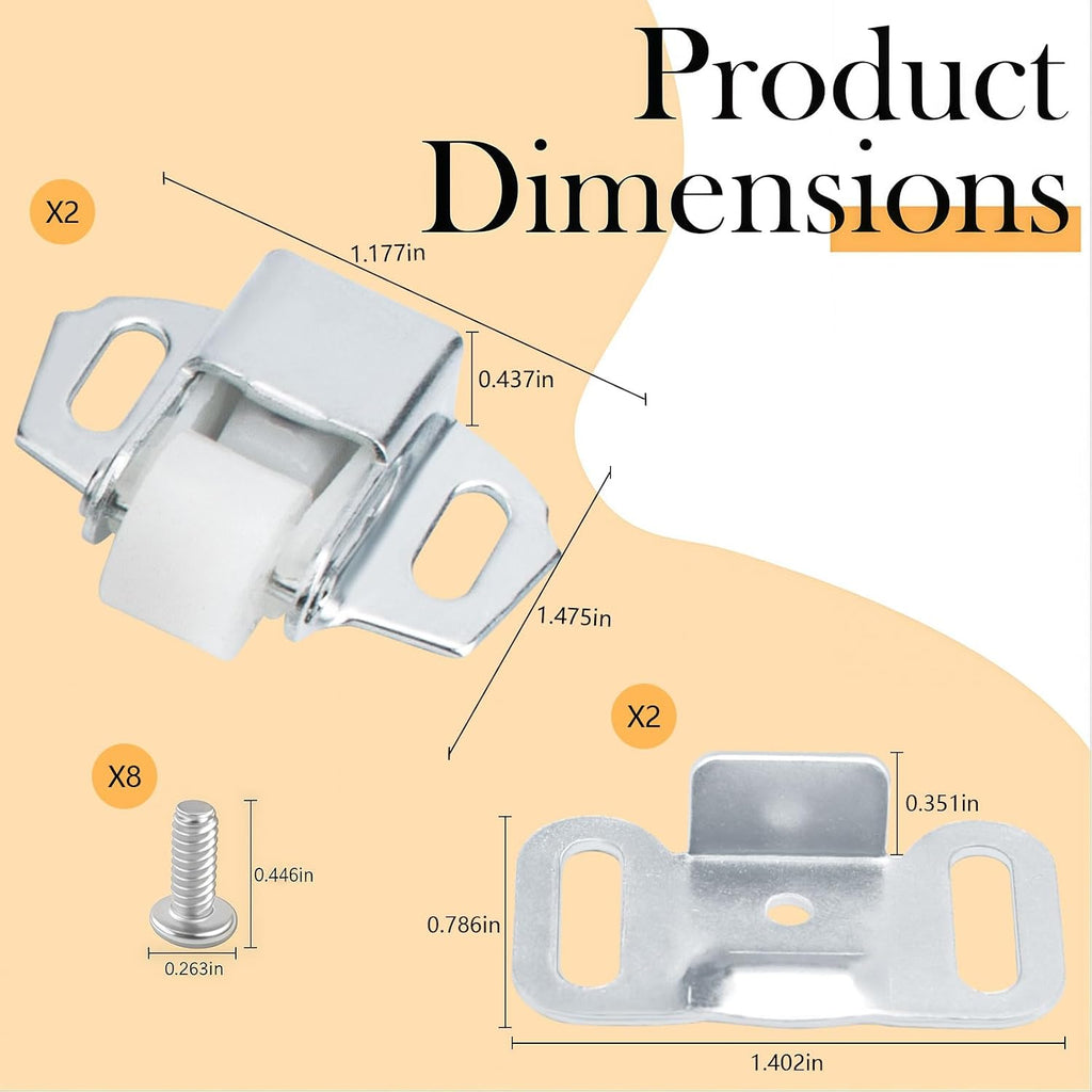 2 Pack Mailbox Replacement Roller Catch Assembly Including Screws Roller Wheel Mailbox Door replacementSpring Door