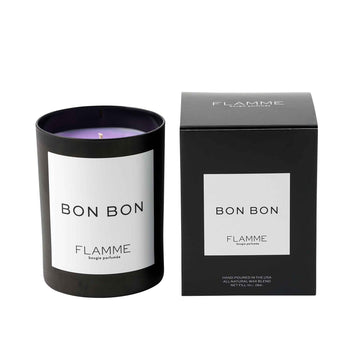 Bon Bon | Macaron & Milk Musk Scent | 10 oz | 60 Hour Burn Time | Luxury Candle with Colored Wax | All Natural Soy