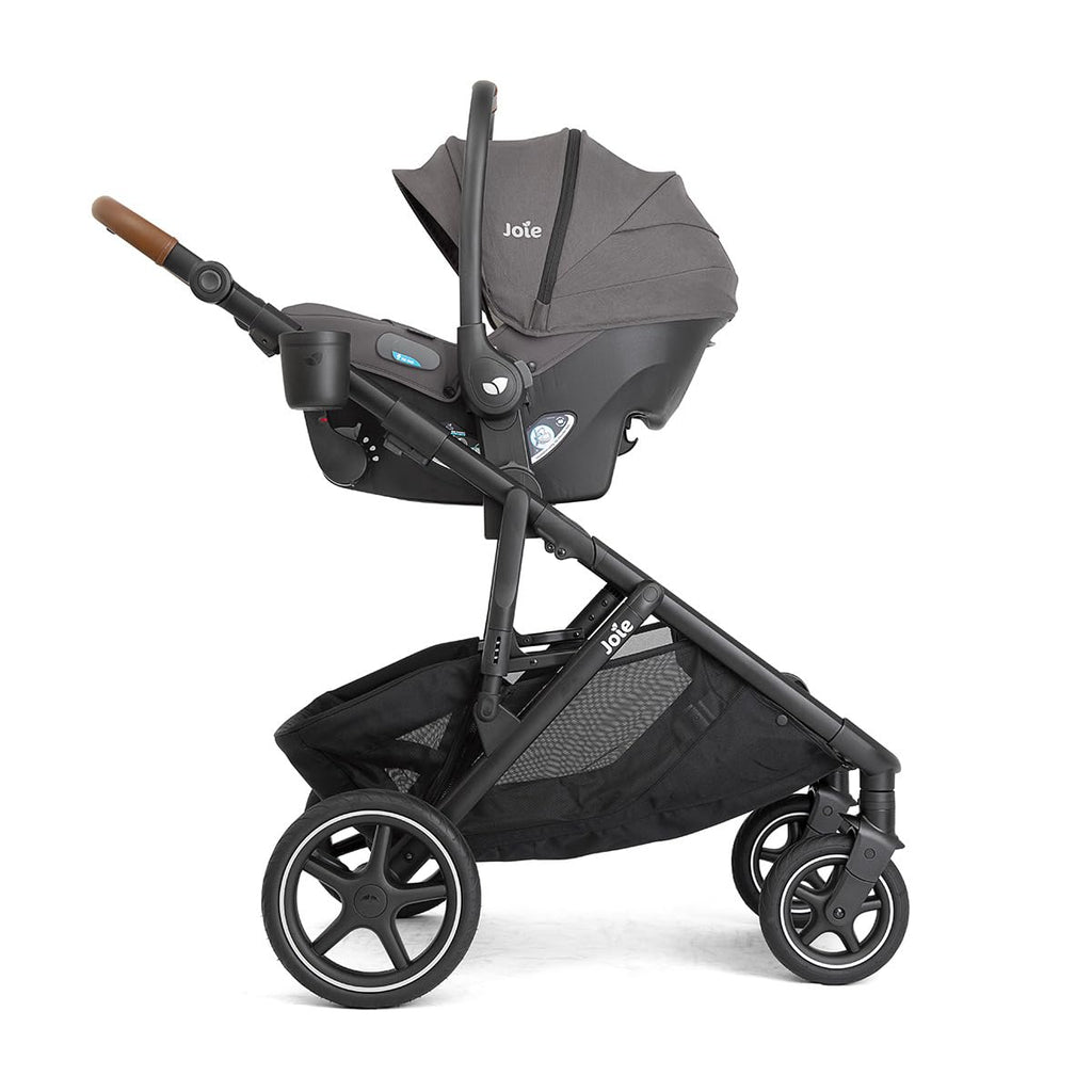 Joie Chive Single-to-Double Stroller & Mint Latch Car Seat Travel System