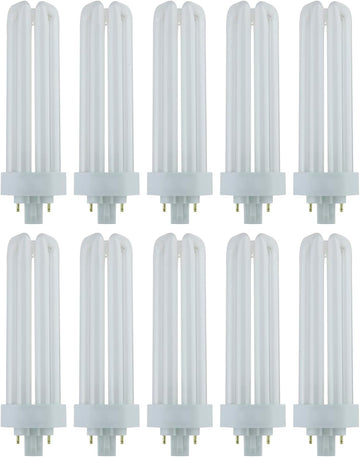 4 Pin GX24Q-4 Base Triple Tube Compact Fluorescent Lamp Plug-in U-Shaped Twin Tube CFL Light Bulb 3500K