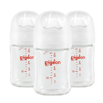 Glass Baby Bottles Wide Neck, 5.4 Oz, Pack of 3