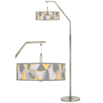 Modern Mosaic II Giclee Shade Arc 71 1/2" Tall Floor Lamp