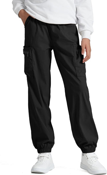 Boys Girls Cargo Pants Kids Water Resistant Hiking Pants Quick Dry