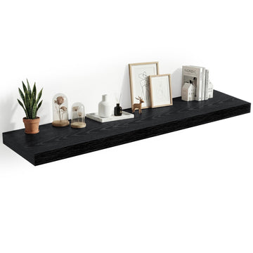 48 x 12 Deep Floating Shelves Wall Mounted Set of 1 Black