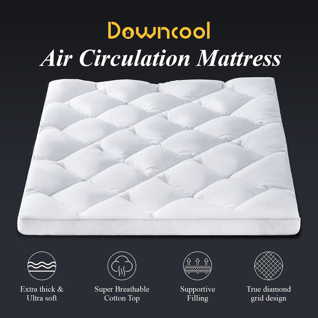 3 Inch King Mattress Topper, Ultra Thick and Fluffy Supportive Memory Foam Mattress Topper for Body Pain, Mattress