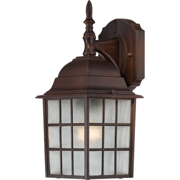 60/4905 Adams One Light Wall Lantern/Arm Down 100 Watt A19 Max. Frosted Glass Rustic Bronze Outdoor Fixture