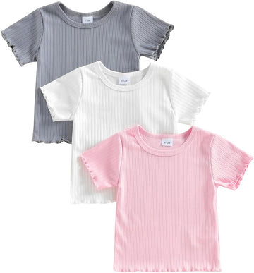 Toddler Girl Boy Clothes 3 Pack Shirts Baby Tee 6M 1T