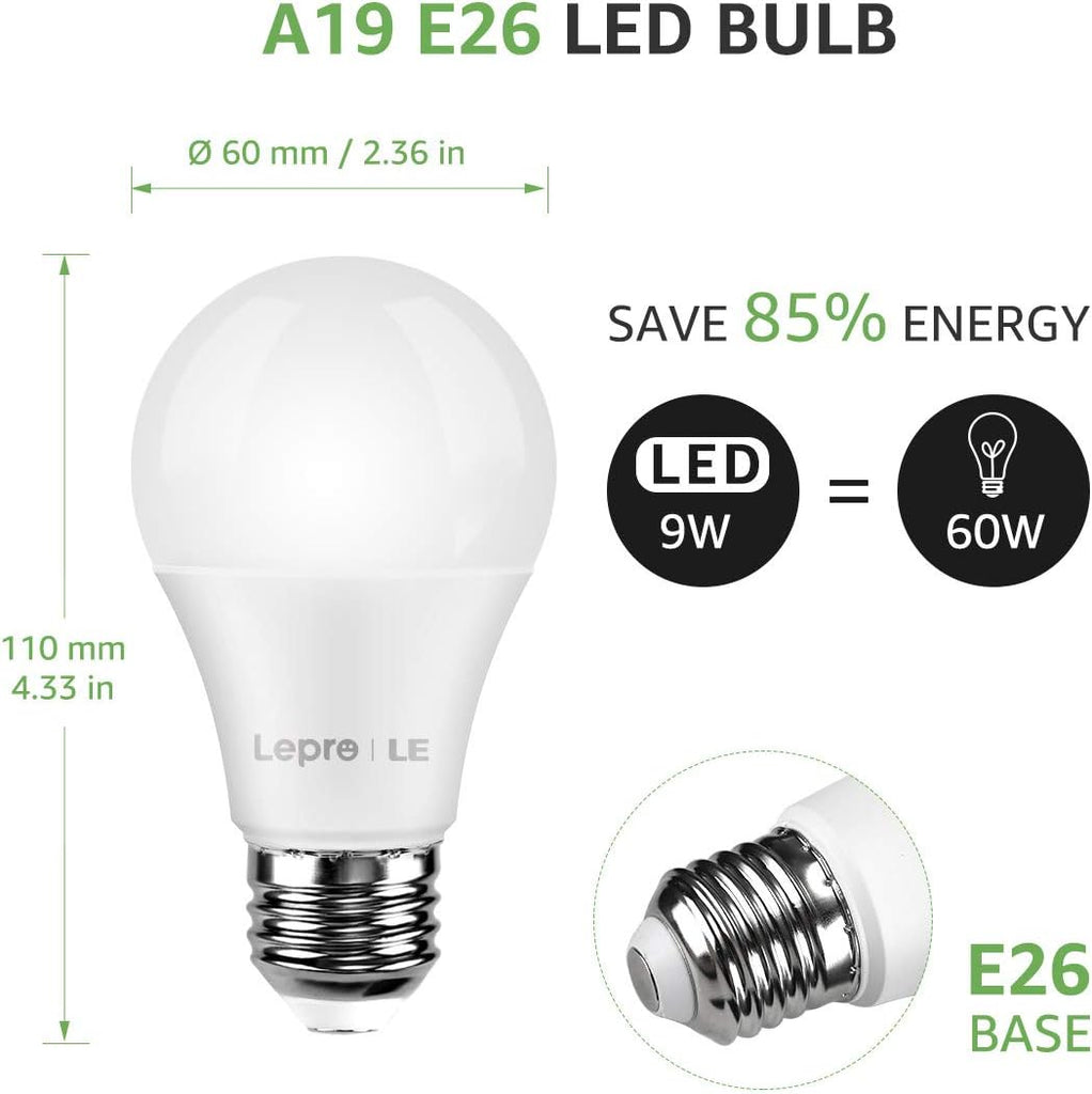 LED Smart Light Bulbs, Compatible with Alexa and Google Assistant, 60 Watt Equivalent, Dimmable with App (Not Support