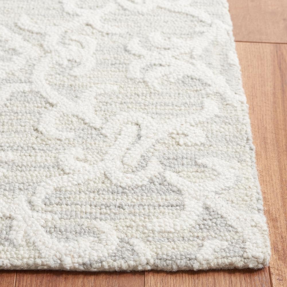 Blossom Area Rug - 10' x 14', Grey & Ivory, Contemporary Design