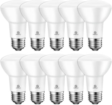 Energetic 10-Pack BR20 LED Bulb 3000K Warm White 6.5W=45W, 500 Lumen