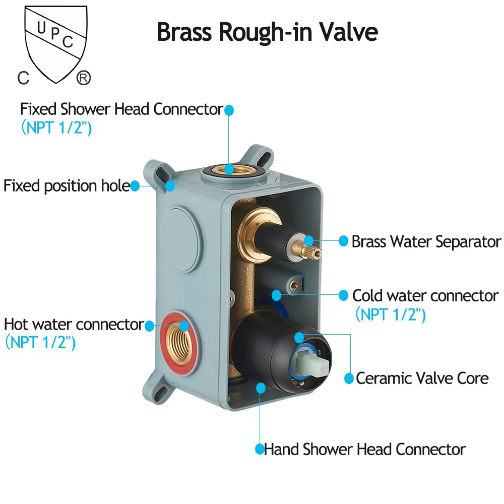 Matte Black Shower System 10 Inch Bathroom Luxury Rain Mixer Shower Combo Set Wall Mounted Rainfall Shower Head and