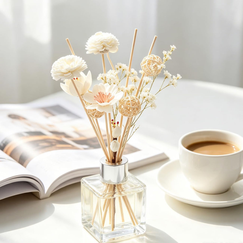 Reed Diffuser Sticks Set, Flowers Refill Replacement Sticks - Set of 18