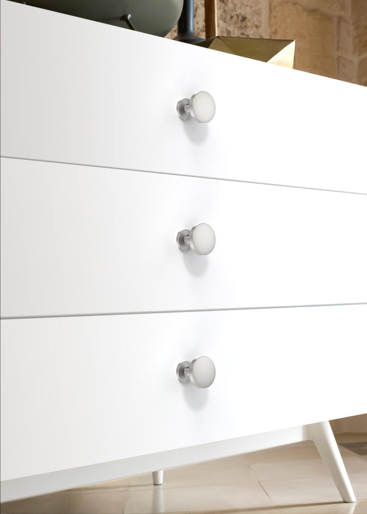 10 Pack Brushed Satin Nickel Cabinet Knobs 1-1/5 Inch(30mm) Single Hole Cabinet Pulls Round Kitchen Cabinet Knobs