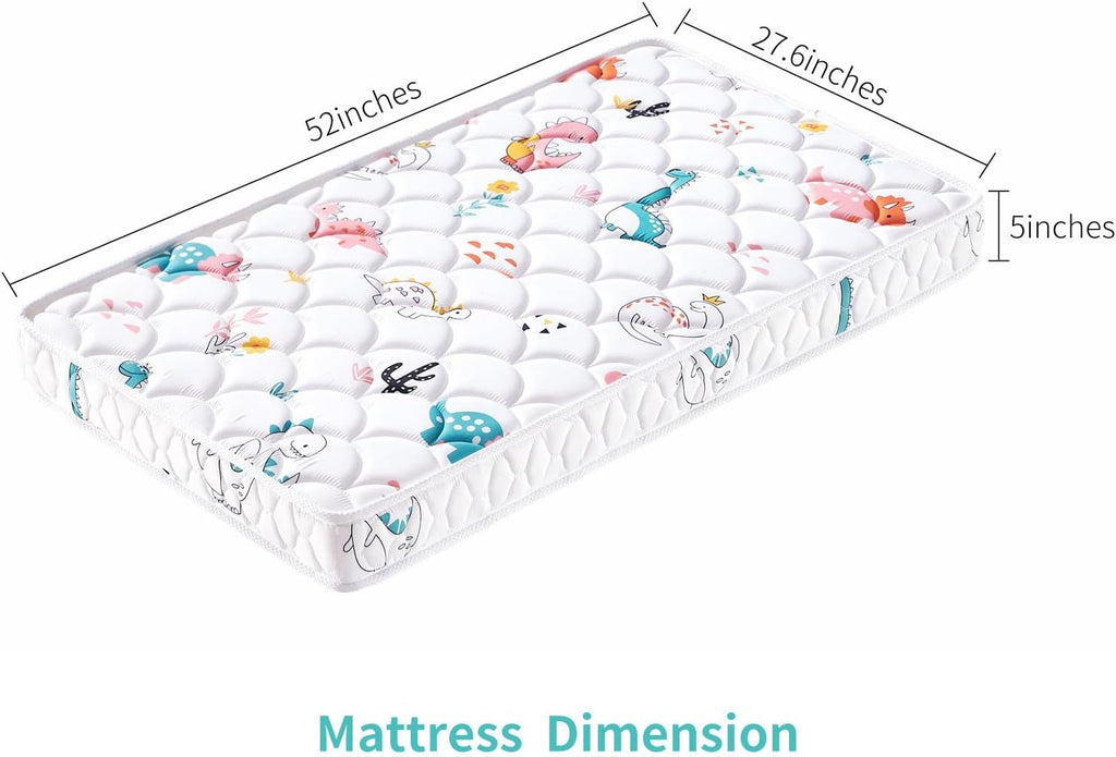5" Crib Mattress and Toddler Mattress, Firm, Hypoallergenic Crib Mattress, Fits Standard Crib and Toddler Bed