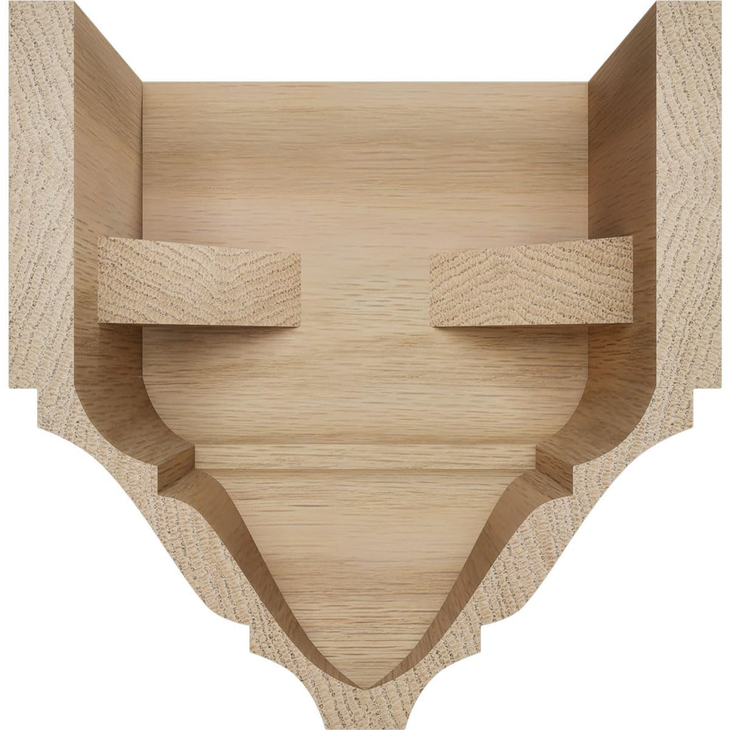 2 3/4"P x 5 1/2"W x 5 5/8"H Solid Hardwood Stain Grade Universal Mid Crown Moulding Coupler Block for