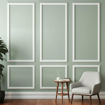 Peel and Stick Wall Molding Kit, 6 Large Frames, 54 x 24 Inch