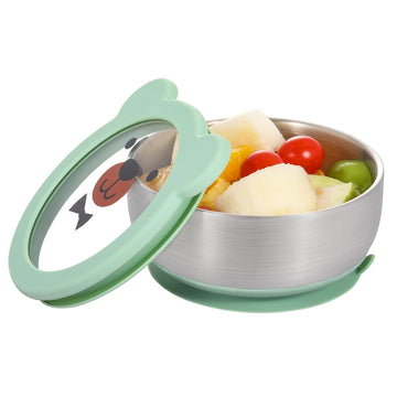 Baby Bowls with Non-Slip Silicone Suction Cup, Insulated Double-Layer 18/8 Stainless Steel Toddler Bowls with BPA