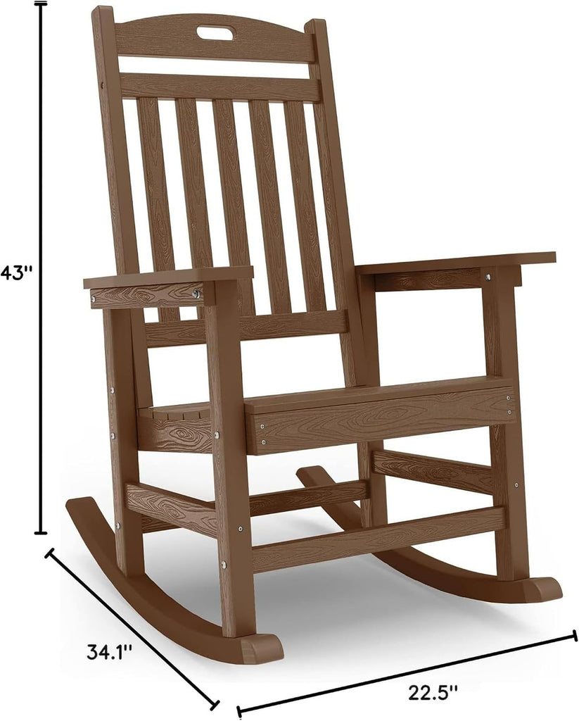Rocking Chair Outdoor, Oversize Rocking Chair HIPS, Set of 4, Teak