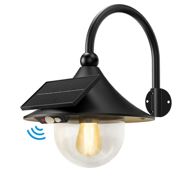 Solar Lantern Lights Outdoor Retro Solar Barn Light with Motion Sensor