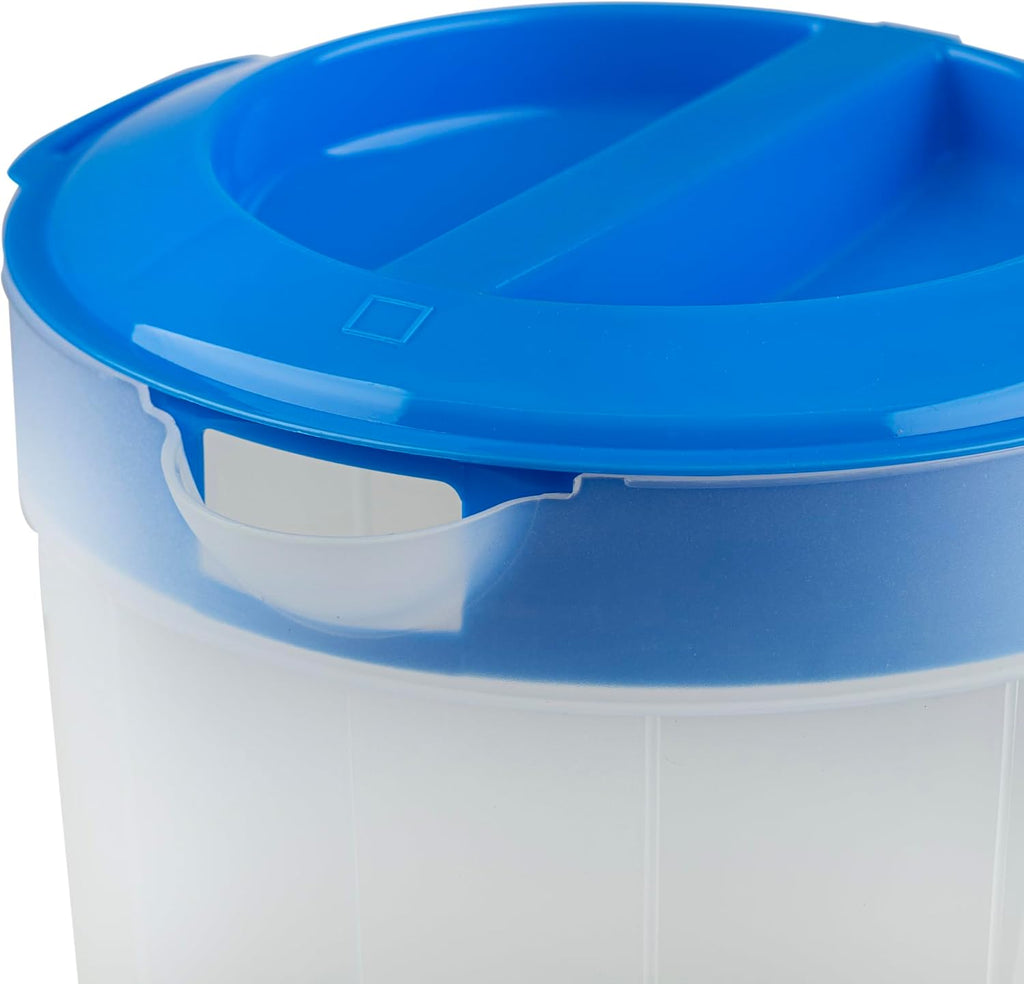 2-Pack 1-Gallon Plastic Pitchers with Lids - Iced Tea Pitchers with Twist Cover BPA-Free, Dishwasher & Freezer Safe
