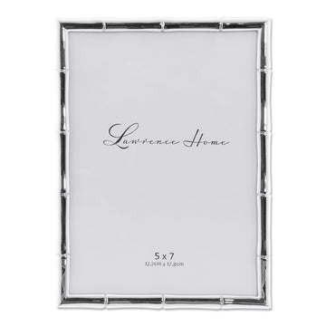 Silver Metal Bamboo 5x7 Picture Frame