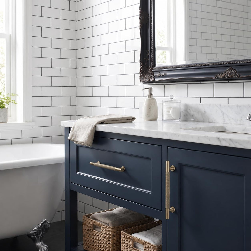 12 Inch(305mm) Soild Knurled Appliance Pulls Antique Champagne Bronze Cabinet Pulls Drawer Pulls Kitchen