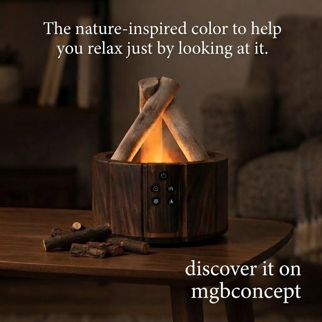 Campfire Flame Diffuser Aroma Essential Oil 250ml Humidifier Remote Control