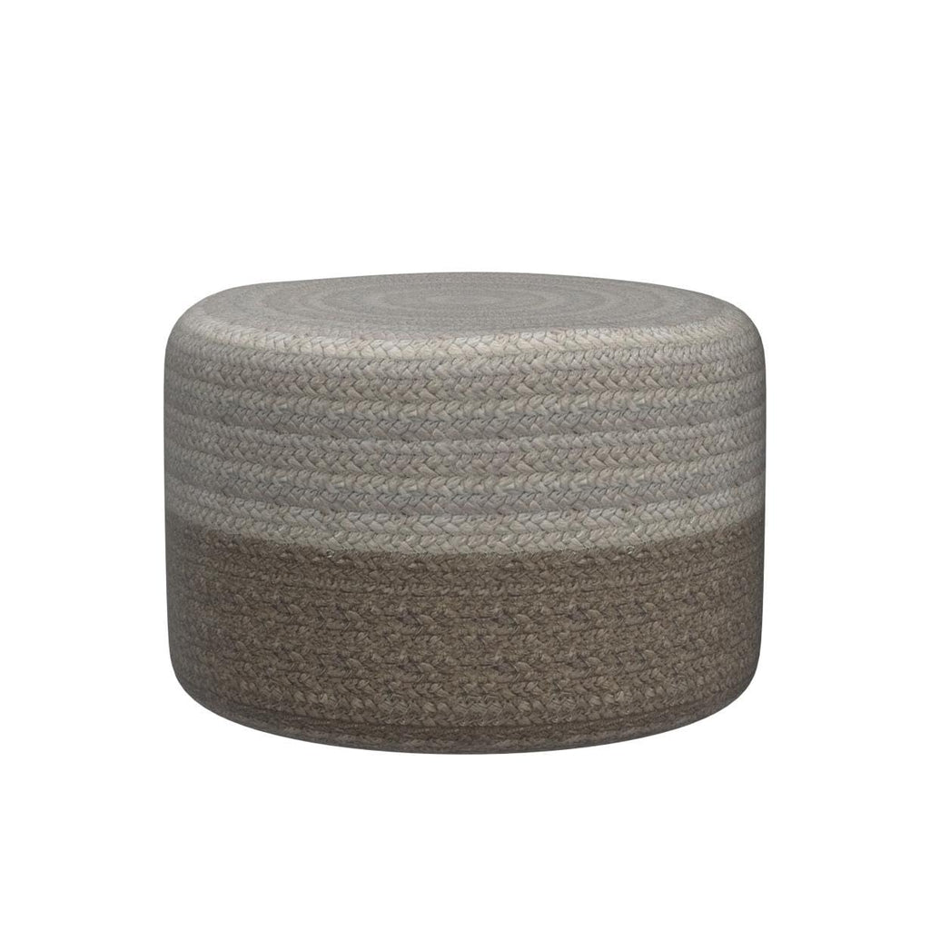 Pouf Ottoman 100% Jute Pouffe Natural Ivory (18"x18"x12")