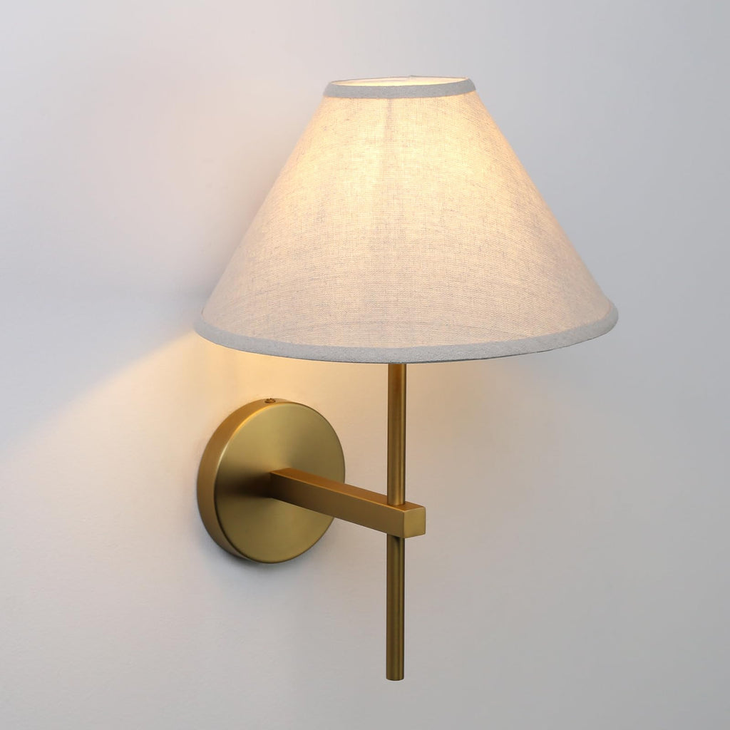 Modern Linen Wall Sconce Hardwired