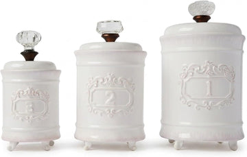 Kitchen Canister (), White - Set of 3
