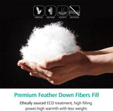 King Luxury 100% Organic Cotton All Season Down Feather Fibers Comforter