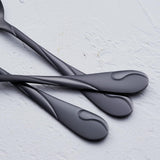 Black Silverware Set for 12, 60-Piece Stainless Steel Flatware Set, Shiny Black Metal Cutlery Set, Include Fork
