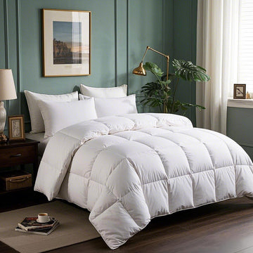 Goose Feathers Down Fiber Comforter Queen Duvet Insert,100% Cotton,Hotel Luxury Hypoallergenic Comfo