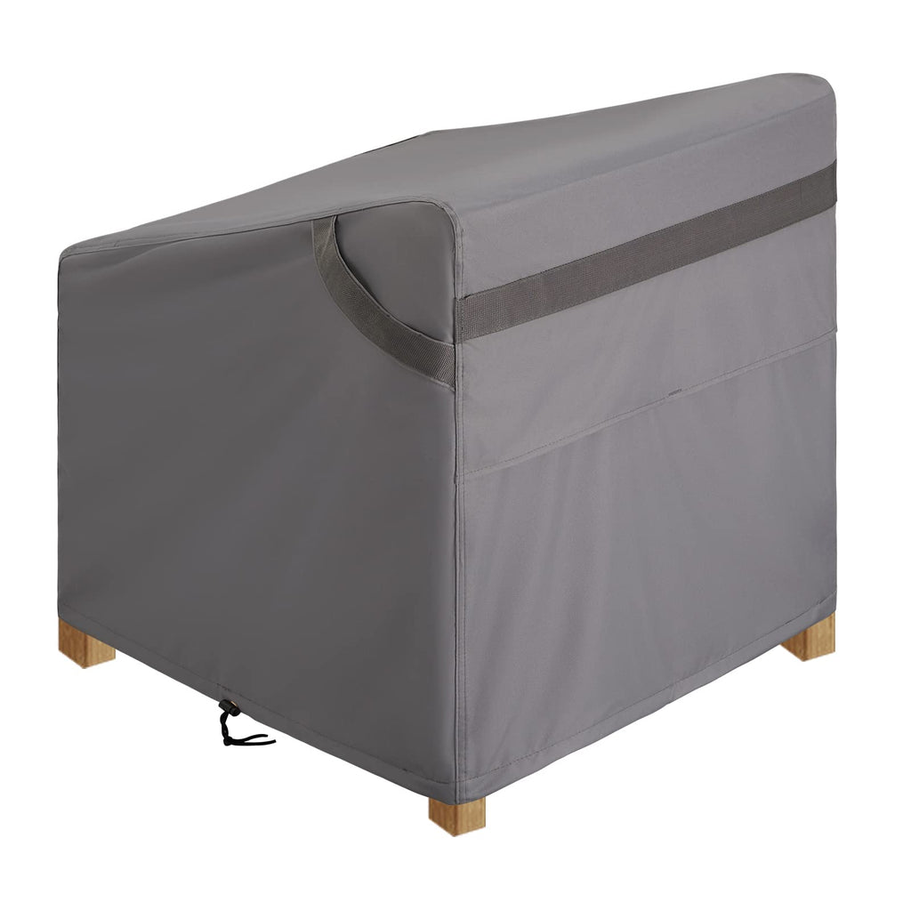 Waterproof Outdoor Single Arm Chair Covers Grey 36''w x 37''d x 36''h All Weather Resistant Covered Outdoor Lawn