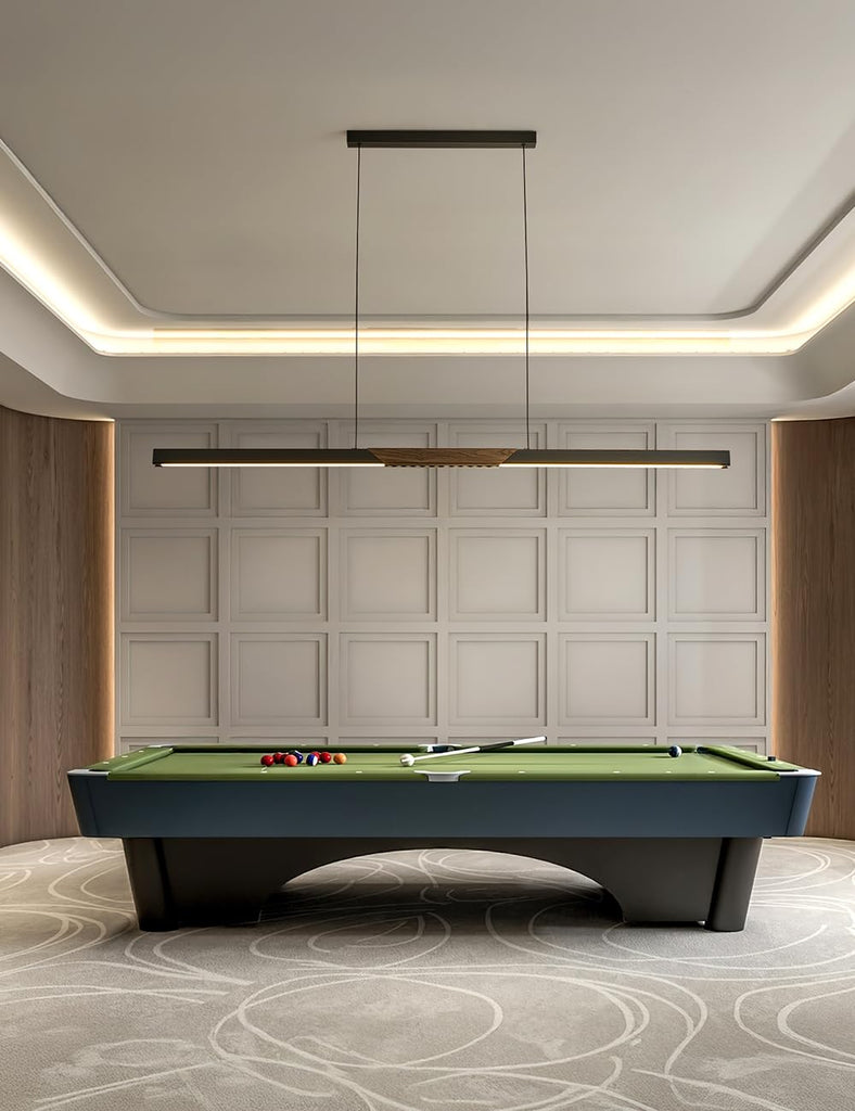 63" Linear Pendant Light, Modern Black Dimmable LED Chandelier, Kitchen Island Lighting Over Dining Room Table, Pool