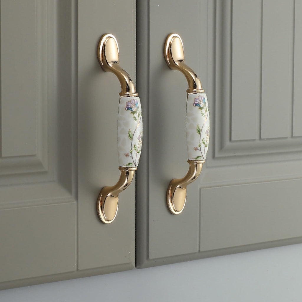 Ceramic Door Knobs, 2 Pcs Retro Furniture Handle, Vintage Antique Drawer Pulls Cupboard Knob, Cabinet Pull Handles