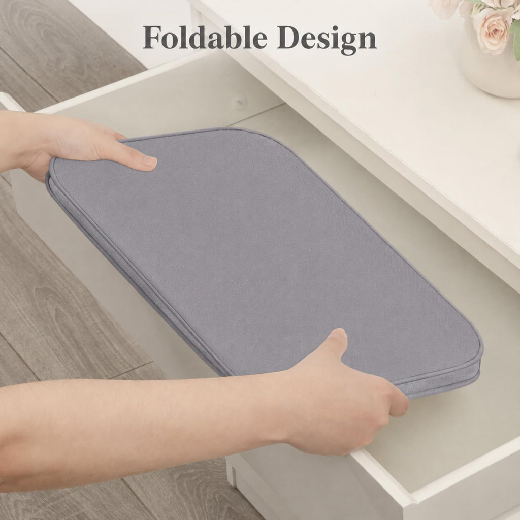 Slim Collapsible Laundry Basket with Handles, 65L, Grey