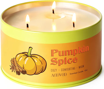 Pumpkin Spice Candle - 12oz Fall Candles Scented Decor - Set of 12
