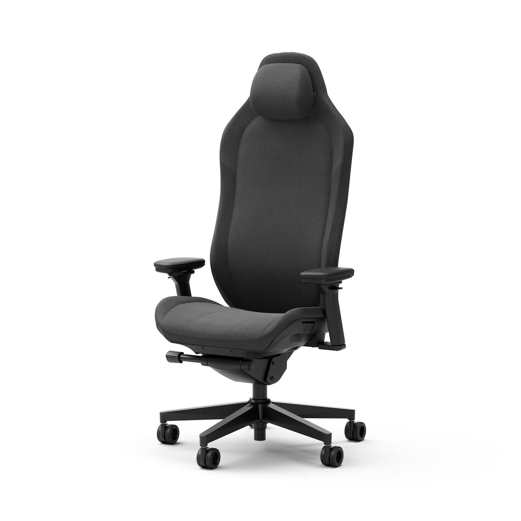 Refine Fabric Dark Gaming Chair - Ergonomic Office Desk Chair Functionality with 4D Adjustable Armrests, High-Back