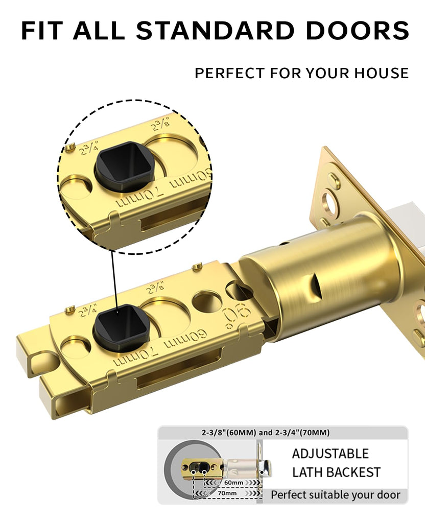 8 Pack Champagne Bronze Passage Interior Door Handles
