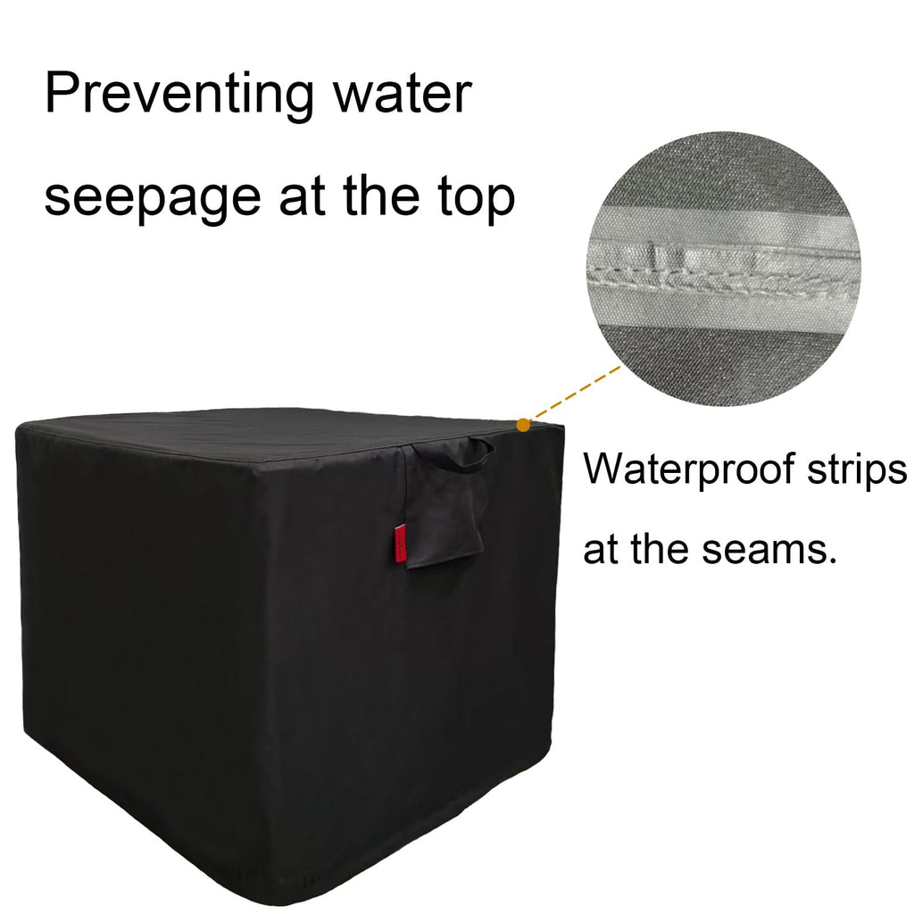 Outdoor Waterproof Patio Durable Fire Pits Cover, Fits for Ciays, Yaheetech, OutVue Square Gas Fire Table, 600D Heavy