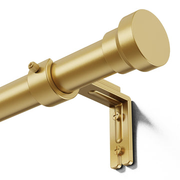 Curtain Rods 32-114 Inch, Heavy Duty 1 Inch Diameter Gold